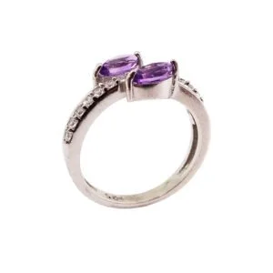 Bague Valentine Améthyste & Argent 925 – Image 2