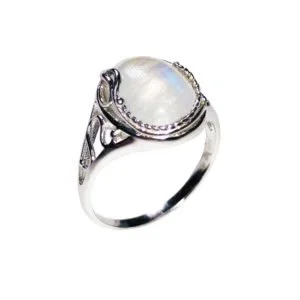 Bague Justine Pierre de Lune & Argent 925 – Image 2