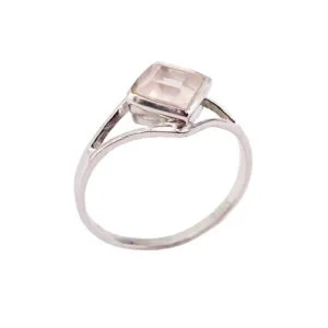 Bague Elisabeth Quartz Rose & Argent 925 – Image 2
