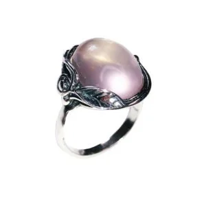 Bague Justine Quartz Rose & Argent 925 – Image 2