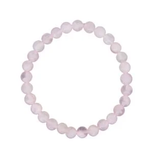 Bracelet Quartz Rose & Pierres Boules 6mm – Image 2