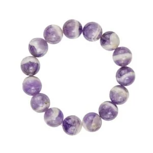 Bracelet Améthyste & Pierres Boules 12mm – Image 2