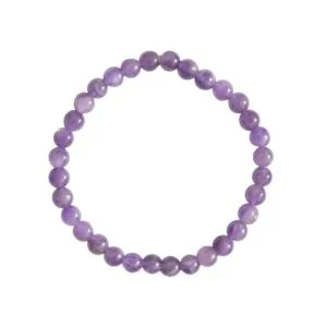 Bracelet Améthyste & Pierres Boules 6mm – Image 2
