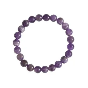 Bracelet Améthyste & Pierres Boules 8mm – Image 2