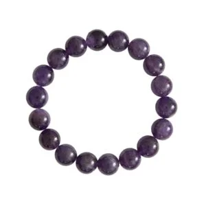 Bracelet Améthyste & Pierres Boules 10mm – Image 2