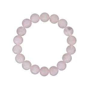 Bracelet Quartz Rose & Pierres Boules 10mm – Image 2