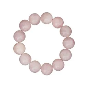 Bracelet Quartz Rose & Pierres Boules 14mm – Image 2