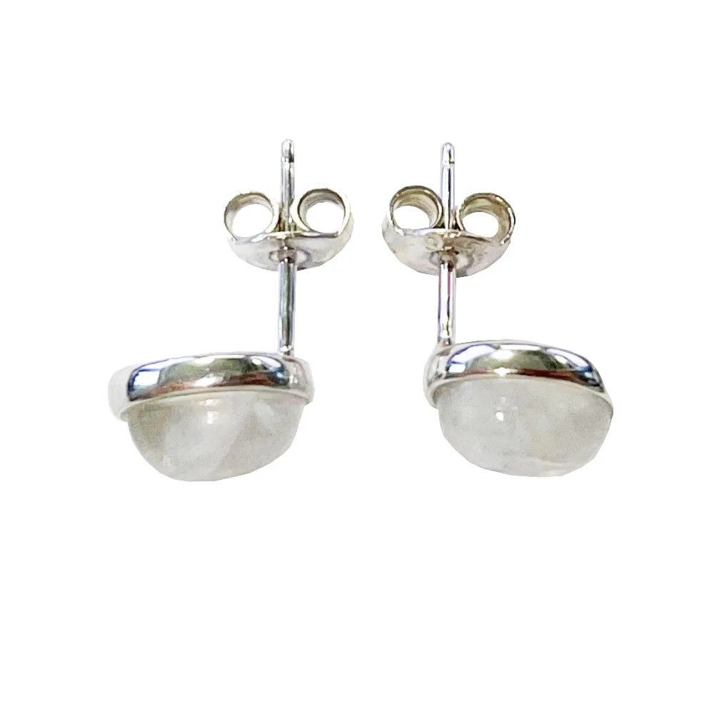 Boucles d'Oreilles Camille Pierre de Lune & Argent 925 – Image 2