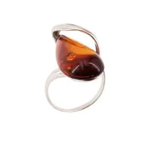 Bague Colombe Ambre & Argent 925 – Image 2