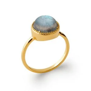 Bague Constantine Labradorite & Plaqué Or 750 – Image 2