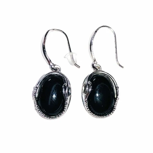 Boucles d'Oreilles Capucine Onyx & Argent 925