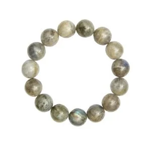 Bracelet Labradorite & Pierres Boules 12mm – Image 2