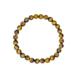 Bracelet Œil de Tigre & Pierres Boules 6mm – Image 2