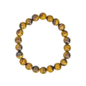 Bracelet Œil de Tigre & Pierres Boules 8mm – Image 2