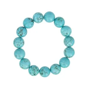 Bracelet Turquoise & Pierres Boules 12mm – Image 2