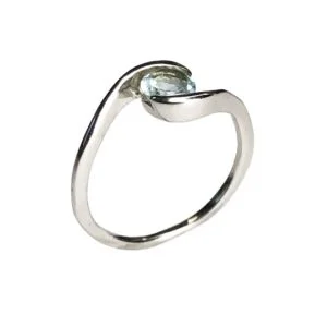 Bague Doriane Aigue-Marine & Argent 925 – Image 2