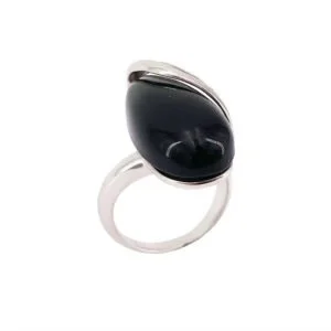 Bague Colombe Onyx & Argent 925 – Image 2