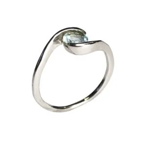 Bague Doriane Topaze Bleue & Argent 925 – Image 2