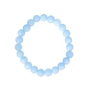 Bracelet Aigue-Marine & Pierres Boules 8mm – Image 2