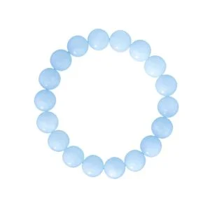 Bracelet Aigue-Marine & Pierres Boules 10mm – Image 2