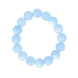 Bracelet Aigue-Marine & Pierres Boules 12mm – Image 2