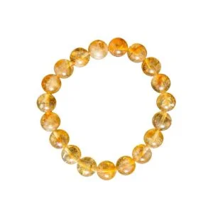 Bracelet Citrine & Pierres Boules 10mm – Image 2
