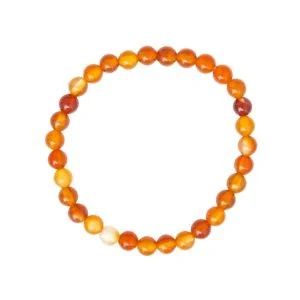 Bracelet Cornaline & Pierres Boules 6mm – Image 2