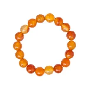 Bracelet Cornaline & Pierres Boules 10mm – Image 2