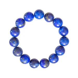 Bracelet Lapis-Lazuli & Pierres Boules 12mm – Image 2