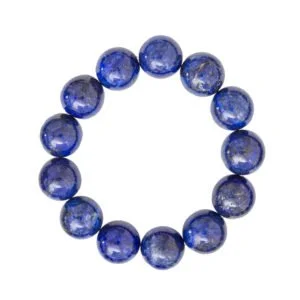 Bracelet Lapis-Lazuli & Pierres Boules 14mm – Image 2