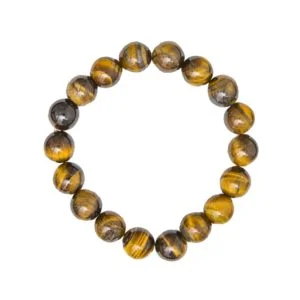 Bracelet Œil de Tigre & Pierres Boules 10mm – Image 2
