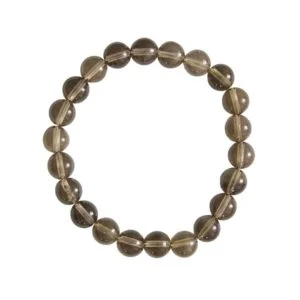 Bracelet Quartz Fumé & Pierres Boules 8mm – Image 2